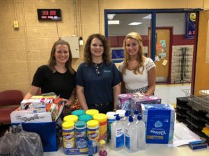 Katherine and Madison Deliver School Supplies