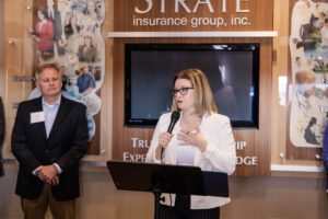 Katherine Smith speaks to the audience